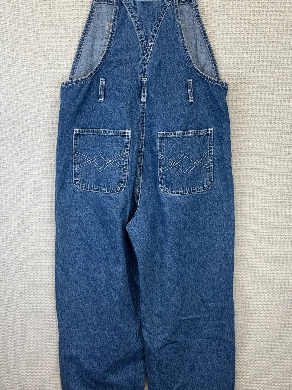 Vintage Route 66 Kid Girls Overalls Large Embroidered 90’s Y2K Retro Flowers